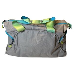 Gray Adidas Satchel with Blue and Green Accents